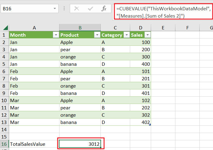Excel CUBEKPIMEMBER Function 