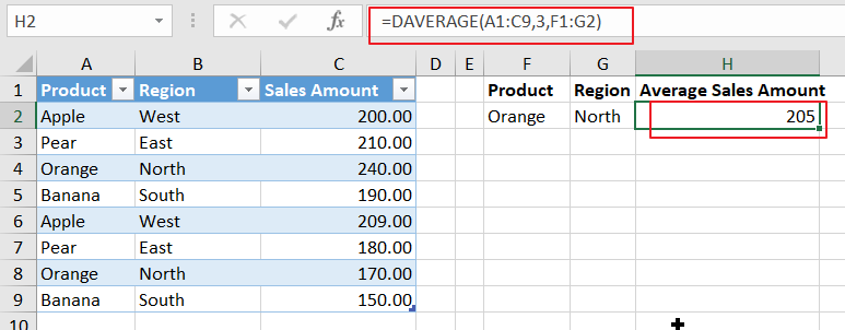 Excel DAVERAGE Function 2.png