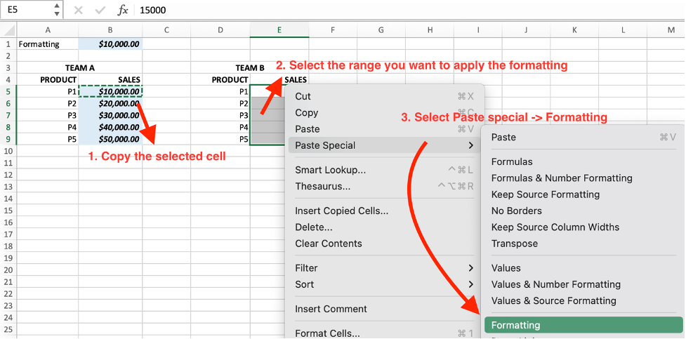 How to Format Ranges with the Same Formatting from Another Cell in Excel 4.png