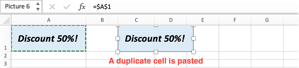 How to Reference Formatting and Value from Another Cell with Same Size, Font and Style in Excel 3.png