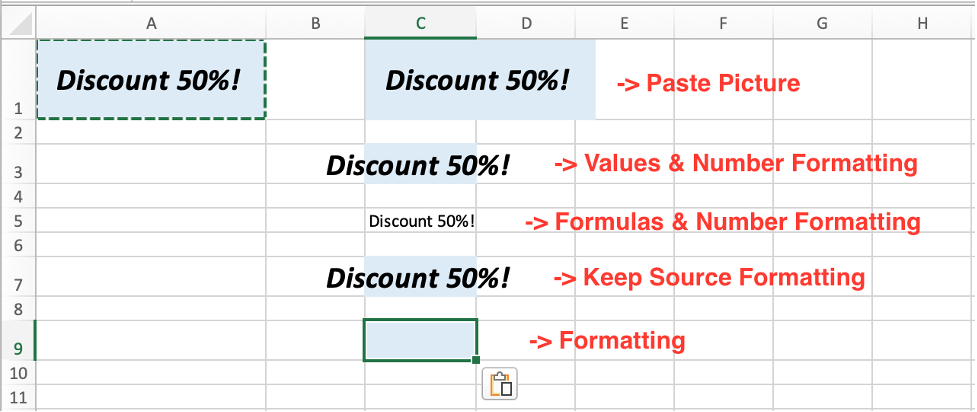 How to Reference Formatting and Value from Another Cell with Same Size, Font and Style in Excel 4.png