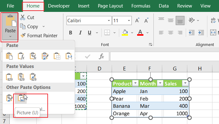 How to Save an Excel Table as Image in Excel3.png